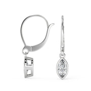 Jayda Marquise Cut Bezel Earrings Leverback - Nivetta